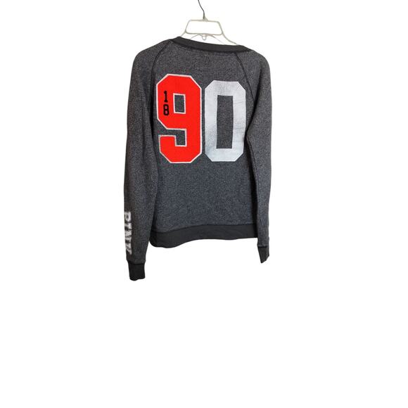 4254)Victoria's Secret PINK Oklahoma State Long Sleeve Pullover Sweatshirt Large - Picture 3 of 8